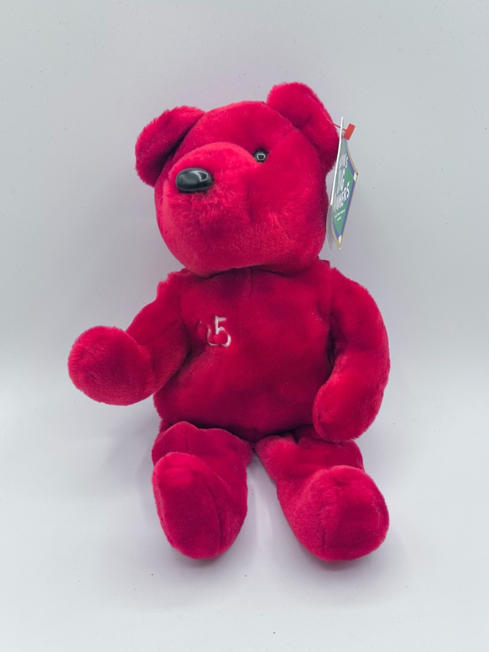 Mark McGwire Salvinos Big Bammer Bean Bag Bear Plush #25 Red 1999 Medium 14”